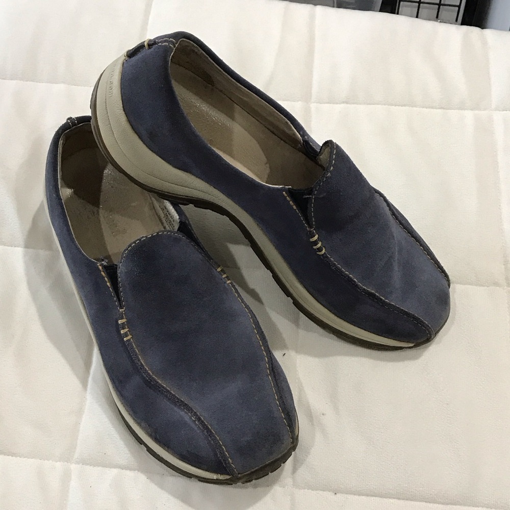 L.L. Bean Women's Primaloft Suede Blue Slip-On Loafers